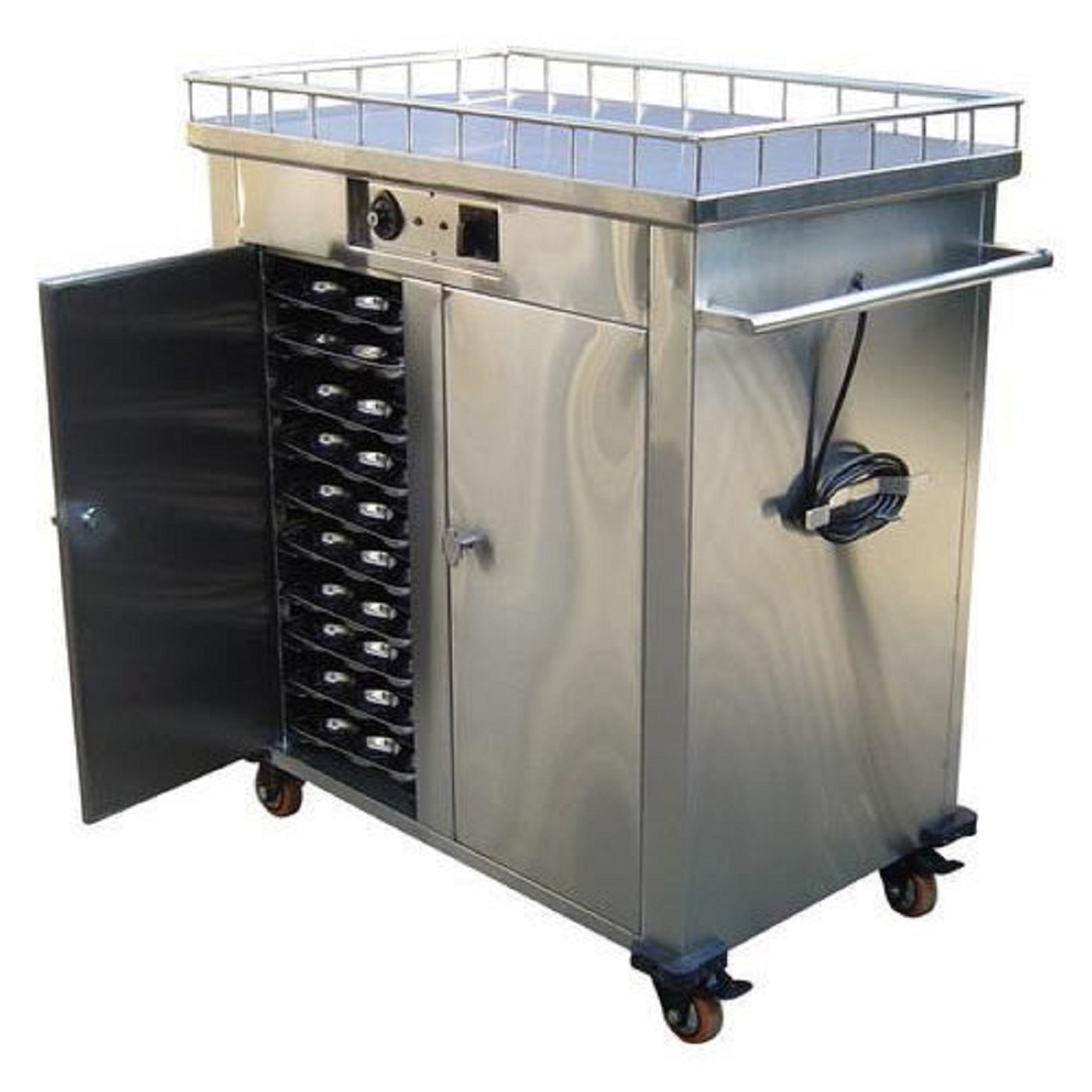 Hot food service trolley