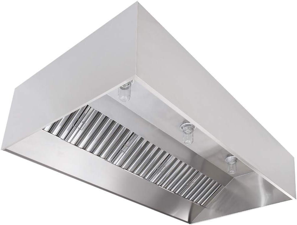 Canopy type hood with baffle filter